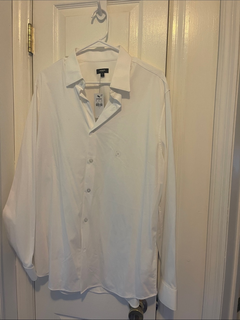 Men's Express White Dress Shirt - Classic Button-Up